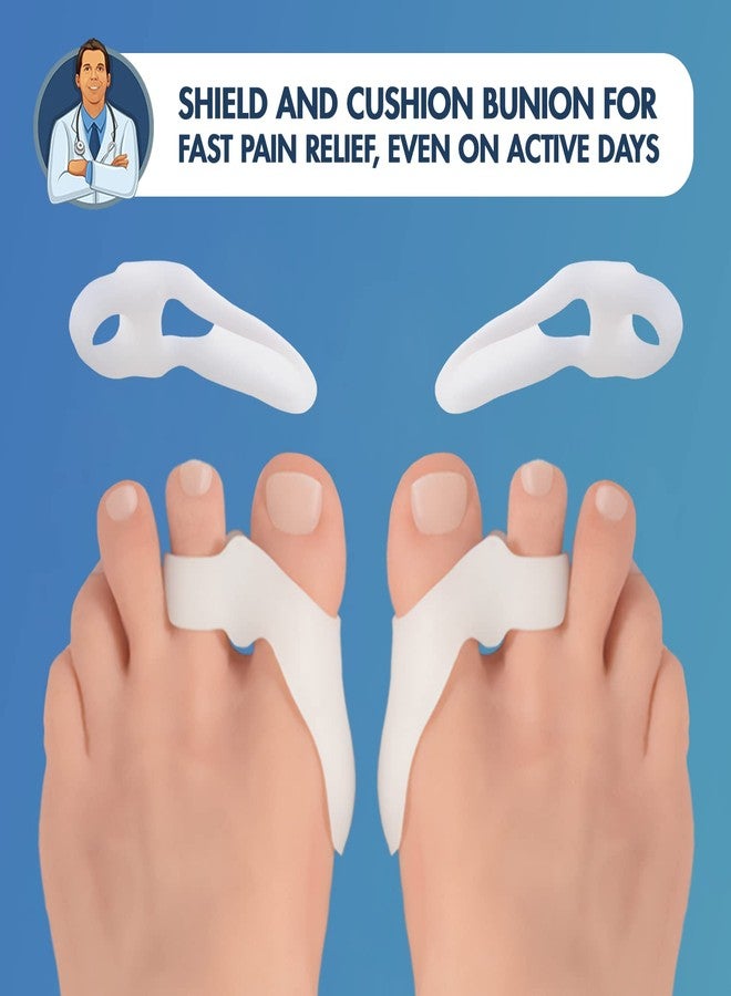 Dr. Frederick's Original Sport Bunion Pads - 4 ct - Temporary Bunion Corrector - Toe Separator Gel Cushion - Relief for Women & Men - Image 2